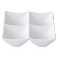 陶雅 仕切皿 アぺクスミニ角鉢4Ｐ/ＷＨ [3個入] tga-4718-134（直送品）