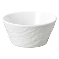 陶雅 ボウル ペトラ ホワイト(石目レリーフ) 12cmボール [8個入] tga-4718-138（直送品）