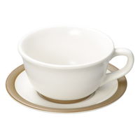 陶雅 スープカップ ハーベスト モーニングホワイト 片手スープ碗皿 [2個入] tga-4718-189（直送品）