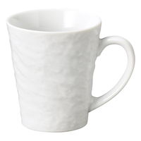 陶雅 マグカップ ペトラ ホワイト(石目レリーフ) マグカップ [8個入] tga-4718-216（直送品）