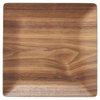 陶雅 木製トレイ ブラックウオールナット 角型２０cmトレー [3個入] tga-4718-268（直送品）