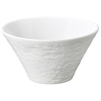 陶雅 ボウル ペトラ ホワイト(石目レリーフ) 19cm深ボール [4個入] tga-4718-269（直送品）