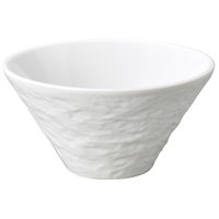 陶雅 ボウル ペトラ ホワイト(石目レリーフ) 18cm深ボール [4個入] tga-4718-274（直送品）