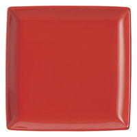 陶雅 角皿 ブランシェ2 赤 スクエアー19皿 [3個入] tga-4718-332（直送品）