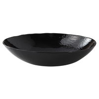 陶雅 楕円皿 ブラックオーバルボール