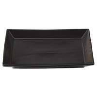 陶雅 長角皿 黒マット長角皿