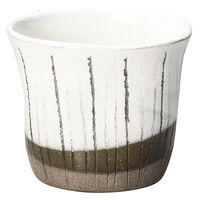 陶雅 ロックカップ 白釉線彫ロックカップ [3個入] tga-5118-051（直送品）