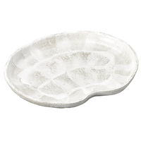 陶雅 楕円皿 乳白志野8.0雲形皿 [2個入] tga-5418-024（直送品）