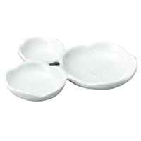 陶雅 薬味皿 青磁梅型三品盛 [5個入] tga-5518-166（直送品）