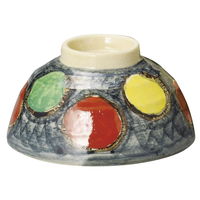 陶雅 飯碗 三色丸紋大平 [3個入] tga-5718-129（直送品）
