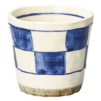 陶雅 ロックカップ 市松ロックカップ(青) [3個入] tga-5718-210（直送品）