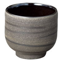 陶雅 ぐい呑 光彩黒焼〆ぐい呑(長)(信楽焼) [3個入] tga-6618-083（直送品）