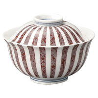 陶雅 蓋物 朱彩亀甲蓋物(有田焼) [1個入] tga-7118-001（直送品）