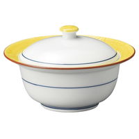 陶雅 蓋物 黄青海波円渕蓋物(有田焼) [1個入] tga-7118-002（直送品）