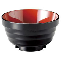陶雅 汁椀 (TA)重ね椀(大) 黒内朱 [7個入] tga-8018-037（直送品）