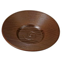 陶雅 茶托 (A)3.8寸乱筋茶托 溜 [7個入] tga-8018-070（直送品）