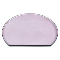 陶雅 お盆 (A)半月会席盆 ピンク雲流渕黒ＮＳ(ノンスリップ加工)尺2寸 [2個入] tga-8018-102（直送品）