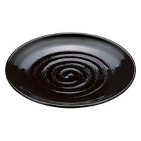 陶雅 鍋用盛皿 8寸神龍鉢 黒パール(全面塗) [2個入] tga-8117-059（直送品）