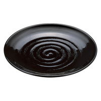 陶雅 鍋用盛皿 尺0神龍鉢 黒パール(全面塗) [1個入] tga-8117-065（直送品）