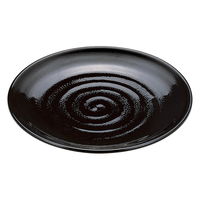 陶雅 鍋用盛皿 尺3神龍鉢 黒パール(全面塗) [1個入] tga-8117-074（直送品）