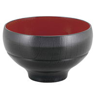 陶雅 汁椀 (TA)耐熱ひょっとこ汁椀 黒内朱 [4個入] tga-8118-093（直送品）