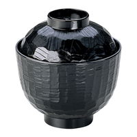 陶雅 汁椀 (A)木彫小吸椀 黒 [7個入] tga-8118-117（直送品）