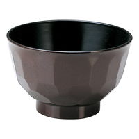 陶雅 汁椀 (A)無地亀甲汁椀 溜内黒 [8個入] tga-8118-158（直送品）