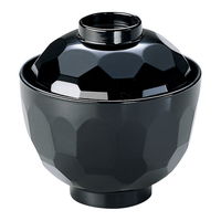 陶雅 汁椀 (A)無地亀甲小吸椀 黒 [7個入] tga-8118-160（直送品）