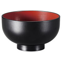 陶雅 汁椀 (TA)耐熱105木調汁椀 黒内朱 [6個入] tga-8118-159（直送品）