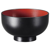 陶雅 汁椀 (TA)耐熱115木調汁椀 黒内朱 [5個入] tga-8118-199（直送品）