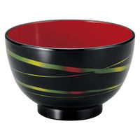 陶雅 汁椀 (TA)耐熱3.5無地汁椀 黒華連 [3個入] tga-8118-218（直送品）