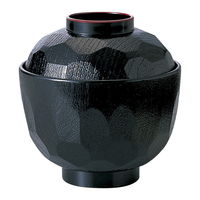 陶雅 汁椀 (TA)耐熱亀甲小吸椀 黒天朱 [4個入] tga-8118-220（直送品）