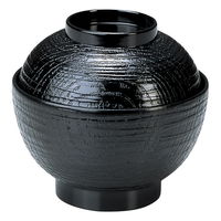 陶雅 汁椀 (TA)耐熱ケヤキ小吸椀 黒 [5個入] tga-8118-340（直送品）