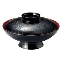 陶雅 椀 (A)5.5寸桐杢小槌椀 黒内朱 [2個入] tga-8118-422（直送品）