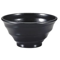 陶雅 そば用品 (TA)耐熱段付鉢 黒石目15cm [3個入] tga-8118-483（直送品）