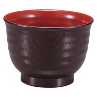 陶雅 汁椀 (TA)耐熱内外乱引汁椀 新溜内朱小 [9個入] tga-8118-733（直送品）