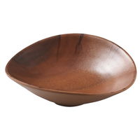 陶雅 メラミン食器 (Ｍ)楕円たわみ鉢 ウォールナット [3個入] tga-8118-806（直送品）