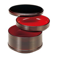 陶雅 飯器 (A)ABS多用飯器 ＰＴ溜内朱(大) 2段 [1個入] tga-8118-812（直送品）