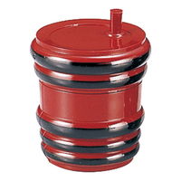 陶雅 そば用品 (A)樽七味入 朱黒ひも [7個入] tga-8118-829（直送品）