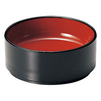 陶雅 そば用品 (A)2.5寸薬味鉢 黒内朱 [10個入] tga-8118-914（直送品）