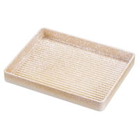 陶雅 鍋用盛皿 長角肉皿 志野 大(30cm) [2個入] tga-8118-936（直送品）