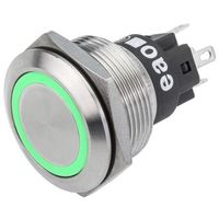 EAO 押しボタンスイッチ， モーメンタリ， パネルマウント， 単極双投(SPDT)， 82ー6151.1136 1個（直送品）