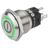 EAO 押しボタンスイッチ， モーメンタリ， パネルマウント， 単極双投(SPDT)， 82ー5153.1133.B001 1個（直送品）