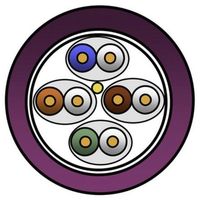 Belden Cat6aケーブル 青 U/FTP 2203ELY.00500 1リール（直送品）