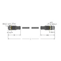 ターク・ジャパン Turck， 磁気ケーブル RKC8.302T-1.5-RSC4T/TXL320 1個（直送品）
