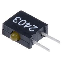 ダイアライトジャパン ダイアライト 基板用LED表示灯 黄 直角 40 ° スルーホール実装 555-2403F 1ロット(100個)（直送品）