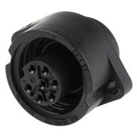 Hirschmann 丸型コネクタ， 6 + PE極， フランジマウント， 932325100 CA GD 1ロット(100個)（直送品）