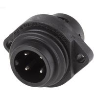 Hirschmann 丸型コネクタ， 3 + PE極， フランジマウント， 932322100 CA GS 1ロット(100個)（直送品）