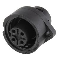 Hirschmann 丸型コネクタ， 3 + PE極， フランジマウント， 932321100 CA GD 1ロット(100個)（直送品）