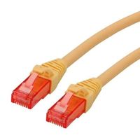SECOMP Roline Cat6ケーブル， 500mm， 黄 オスRJ45， U/UTP 21.15.2520-100 1個（直送品）